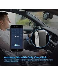 TaoTronics dos micrófono 15H receptor Bluetooth, kit de coche Bluetooth, Negro