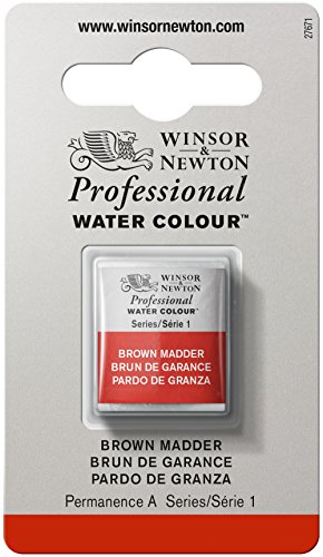 Winsor & Newton Professional Water Color with Half Pan, Brown Madder