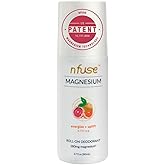 nfuse Magnesium Roll-On Deodorant - Natural, Aluminum-Free - Patented Magnesium Delivery Technology - Citrus Essential Oils (Energize and Uplift)