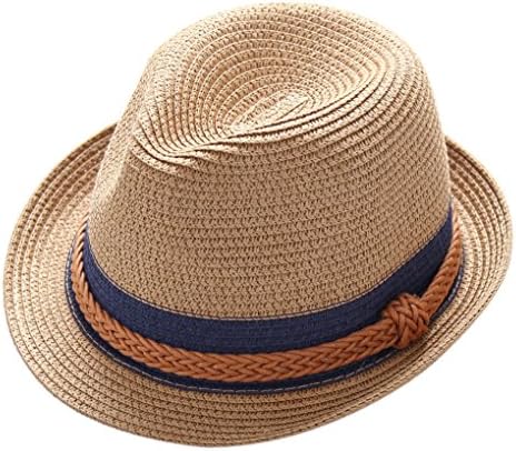 Zegeon Straw Summer Fedora Beach Trilby Sun Hats Navy Blue