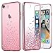 iPhone 7 Case,Comma [Polka Crystal Series] Original Swarovski Element Hard [PC Transparent] Case for iPhone 7(Rose Gold Polka)