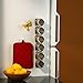 Kamenstein 6-Tin Stainless Steel Magnetic Strip Spice Rack with Free Spice Refills for 5 Years, ,