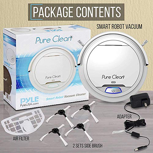 PURE CLEAN Vacuum Cleaner-Robotic Auto Home Clean Carpet Hardwood Floor-Bot Self Detects Stairs-Air Filter Pet Hair Allergies Friendly-PUCRC26B.9 (Renewed) - Thumbnail 7