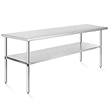 KUTLER Stainless Steel Table 24 x 72 Inches, NSF