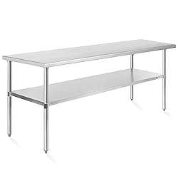 KUTLER Stainless Steel Table 24 x 72 Inches, NSF