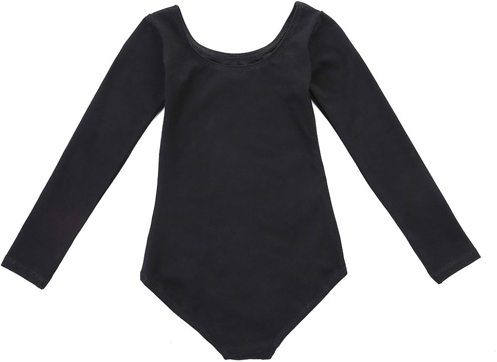 STELLE Girls Long Sleeve Team Basic Leotard Ballet Dance Gymnastics: Clothing