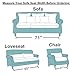Homluxe Premium Pet Couch Covers Slip-Resistant Dog Cat Proof Sofa Slipcovers Furniture Protectors (Sofa, Gray)