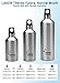 Laken Thermo Futura Vacuum Insulated Stainless Steel Water Bottle Narrow Mouth, 17 Ounce, Plain/Silver