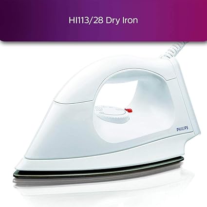 Philips HI113 1000-Watt Plastic Body PTFE Coating Dry Iron