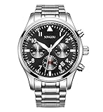 SONGDU Mens Luxury Business Casual Date Waterproof Wrist Watch with Black Dial
