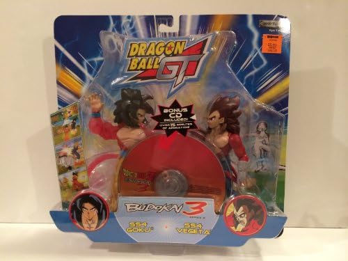 Dragonball GT 6" SS4 GOKU vs. SS4 VEGETA - BUDOKAI 3 Action Figure Set by JAKKS - RARE
