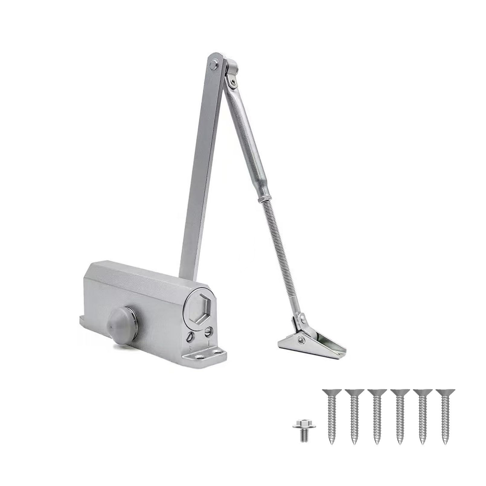 Photo 1 of Automatic Door Closer Adjustable Door Slam Stopper Heavy Duty Door Soft Closer Spring Hydraulic Aluminum Alloy Closure with Hold Open for Residential and Commercial Use