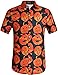 SSLR Mens Halloween Shirt, Short Sleeve Pumpkins Shirts Button Down Light Weight Causal (Large, Black(249))