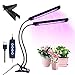 Grow Light, 20W 40 LED Auto ON/Off Plant Grow Lamp Dual Head Timing Grow Light with Red/Blue Spectrum Adjustable Gooseneck 3/6/12H Timer 5 Dimmable Levels for Indoor Plants Seed Starting