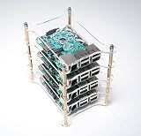 Raspberry Pi 3 - Four (4) Layer Complete Stackable Dog Bone Case - Clear Stack Enclosure - Fits Pi 3 2 3B 2B B+ - by Raspberry Vine