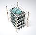 Raspberry Pi 3 - Four (4) Layer Complete Stackable Dog Bone Case - Clear Stack Enclosure - Fits Pi 3 2 3B 2B B+ - by Raspberry Vine