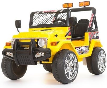 JEEP WRANGLER STYLE RIDE ON TOY CAR BATTERY OPERATED 12VOLTS REMOTE CONTROL Yellow. Cars4kidS