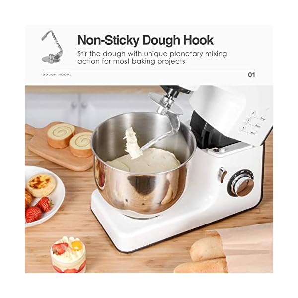 OSTBA-Stand-Mixer-8-Speed-Tilt-Head-Food-Mixer-1000w-Electric-Kitchen-Mixer-52L-304-Stainless-Steel-Mixing-Bowl-with-Dough-Hook-Whisk-and-Beater OSTBA Stand Mixer 8 Speed Tilt-Head Food Mixer 1000W Electric Kitchen Mixer, 5.2L 304 Stainless Steel Mixing Bowl with…