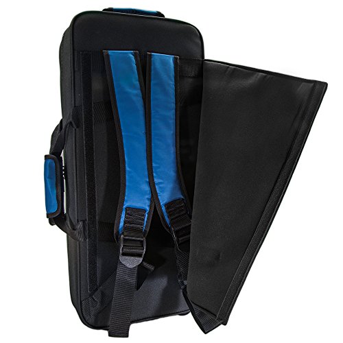 Paititi Lightweight Trumpet Case, Strong, Durable with Backpack Straps Black/Blue TRUMPET