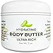 Pure Body Butter Cream for Women and Men – All Natural & Fragrance Free Moisturizer for Dry Skin with Shea Butter + Coconut Oil & Vitamin E – 5 Oz