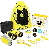 Kids Adventure Kit - Outdoor Exploration Kit, Educational Outdoor Explorer Kit for Kids, Binoculars, Flashlight, Compass, Magnifying Glass, Best Gifts For Birthday, Camping, Toys For 4-5 year old Boys