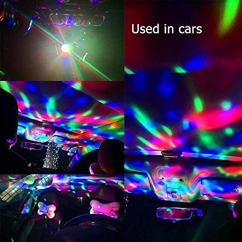 Mini Disco USB Ball Party Light RGB LED Colorful Decorations DJ Magic Portable Car Interior with Sound Control for Kids Pub Show Club Christmas Birthday Wedding Karaoke