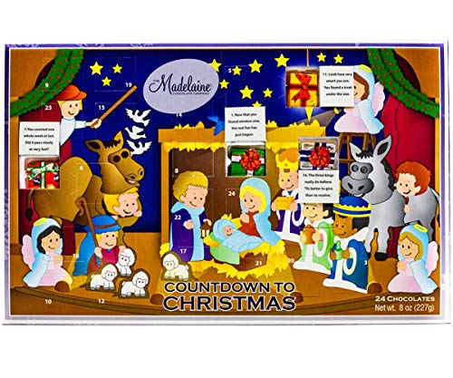 Madelaine Chocolate Christmas Pageant 2019 Christmas Countdown Advent Calendar with 24 Premium Milk Chocolates (8oz - 226g)