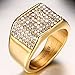 SAINTHERO Mens Wedding Bands Vintage 316L Stainless Steel Gold Engagement Rings High Polished Finish Comfort Fit Size 12
