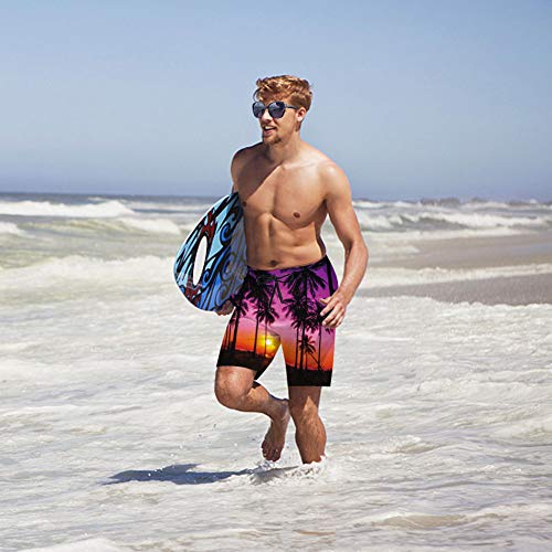 Goodstoworld Men Hawaiian Swim Trunks Board Shorts with Mesh