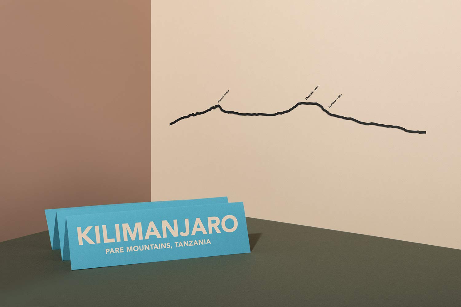 Silhouette Mountain Solid Kilimanjaro Tanzania Metal Wall Art