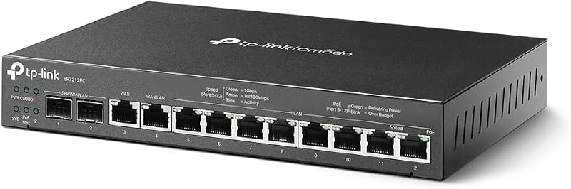 TP-Link Omada ER7212PC Router 8-Port Switch Integrated Gateway