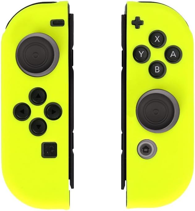 Kourpar Joy-Con (L/R) Silicone Protective Casing Compatible for Nintendo Switch Joy-Con Controllers with Thumb Grips Caps (2 Pairs Pack)