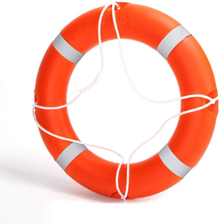 OOBY Marine Plastic Lifebuoy,2.5Kg Polyethylene Lifebuoy Adult Lifesaving Swimming Ring(Orange).