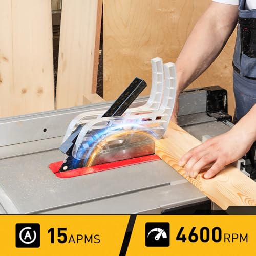 15Amp Portable Table Saw 10 inch, 4600RPM Compact Tablesaw with 36T Blade, photo 8