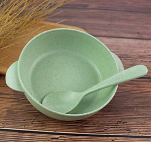 Kitchare Wheat Straw Bowl and Spoon Set for Cereal, Soup, Rice, Salad