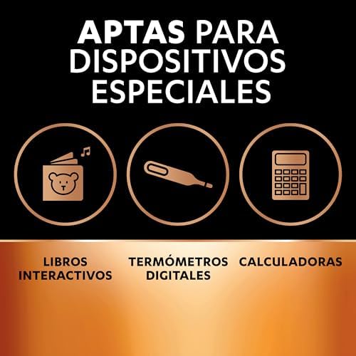Pilas alcalinas Especiales LR44 de 1,5 V (Paquete de 4) (A76) – +50% Extra de duración – Termómetros, calculadoras, linternas, Relojes y Otros – 5 años de Vida útil - Prevención de Fugas