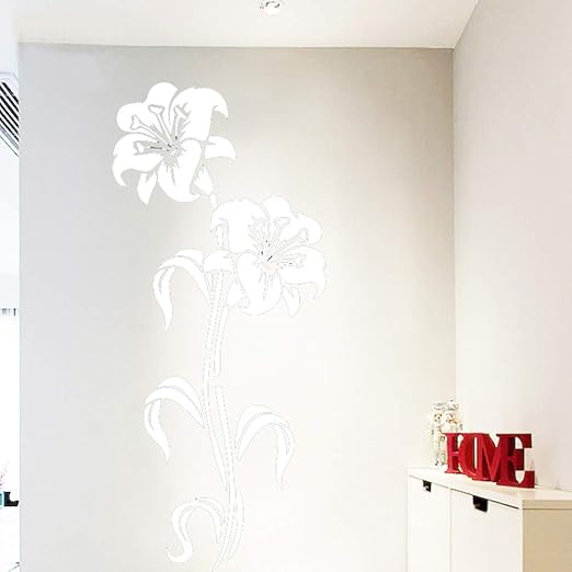 Yiyiyaya Flor Artistica Decoracion Para El Hogar Vinilo Pegatinas