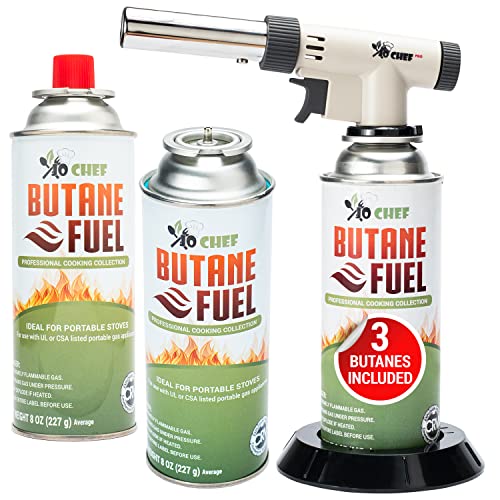 Jo Chef Pro Cooking Torch Lighter Refillable Butane Torch Head, Hand