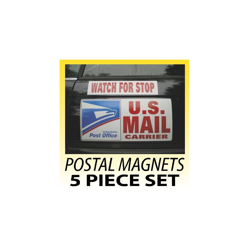 U.S. Mail Delivery Sign Rural Carrier USPS 5 Piece Set