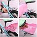 DRBIKE Doll Bike Seat with DIY Decals for Girls Bike Kids Bike Accessories Doll Carrier Fits Standard Sized Dolls and Stuffed Animals Cherry