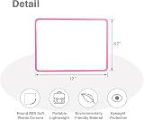 DumanAsen Double Sided Dry Erase Whiteboard Pink 12 x 8 Inches with Pens Eraser view 2