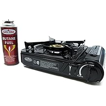 GAS ONE GS-3800DF Brass Head Burner with Dual Spiral Flame 11,000 BTU Portable Gas Stove with Heavy Duty Clear Carrying Case, CSA Listed