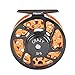 Fiblink Saltwater Fly Fishing Reel with Large Arbor 2+1 BB, CNC machined Aluminum Alloy Body and Spool (5/6 Wt, Orange)