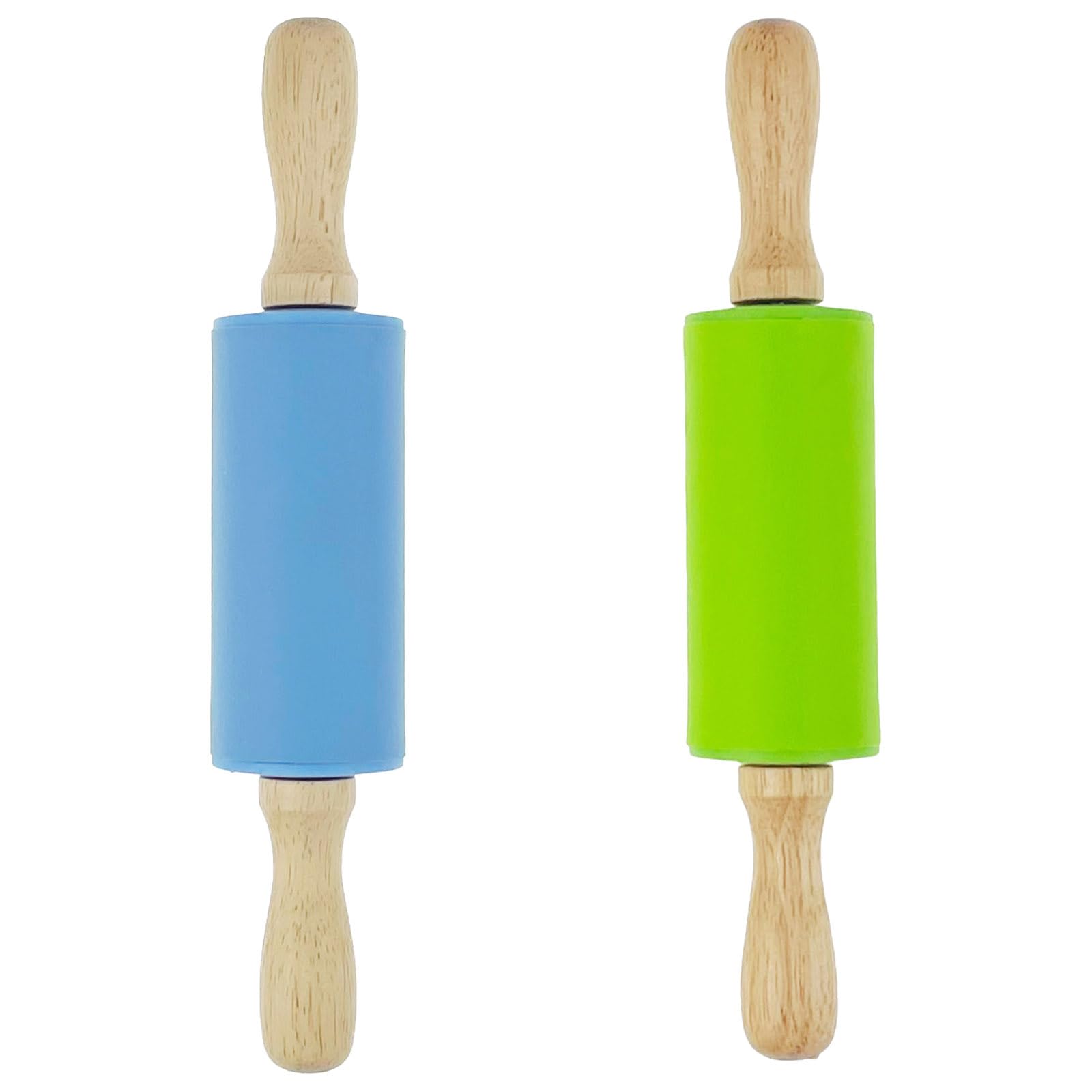 Photo 1 of Zelerdo 2 Pack Mini Small Rolling Pin 9 Inch Kids Rolling Pin Wooden Handle for Home Kitchen