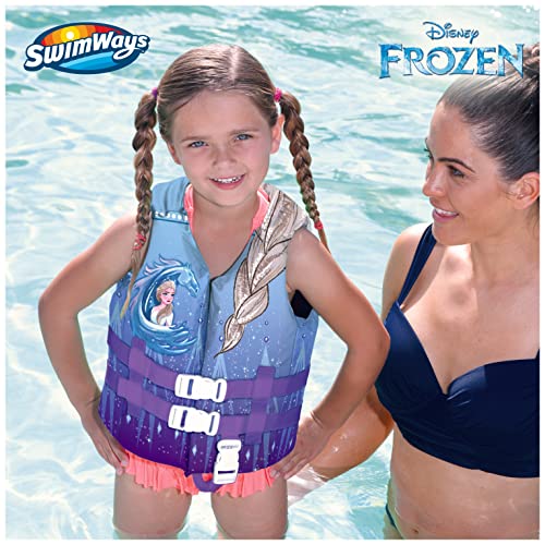SwimWays Disney Princess Swim Trainer Life Jacket, US Coast Guard Approved Life Vest Kids Swim