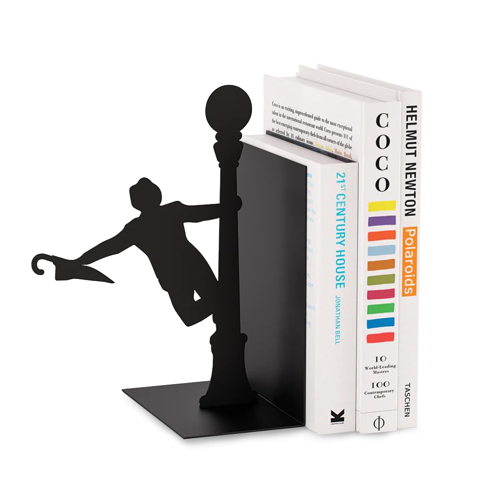 Balvi Bookend Singing In The Rain Black colour Decorative Metal