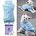 Bro'Bear Cable Knit Turtleneck Sweater for Small Dogs & Cats Knitwear (Blue, Large)