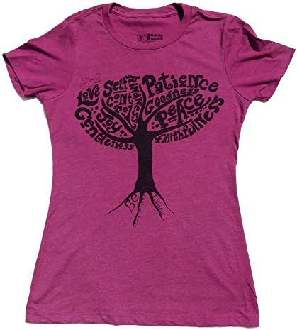 1body 1spirit Women's Fruit Of The Spirit T-Shirt Large Magenta