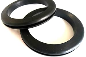 RUBBERFEETWAREHOUSE Pack of 2 Very Large Rubber Grommets 3-1/2" Inside Diameter - 3/16" Groove Width - Fits 4" Drill Holes. Ideal for Sealing, DIY Projects, Wire Protection, and Cable Management