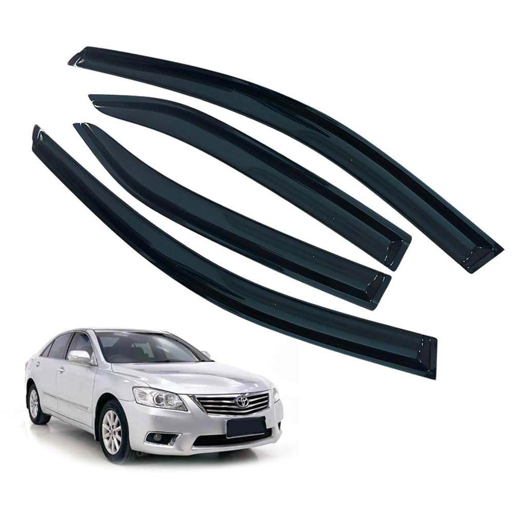 letingfar window visors rain guards for toyota camry 2007 2008 2009 2010 2011 accessories, wind defl